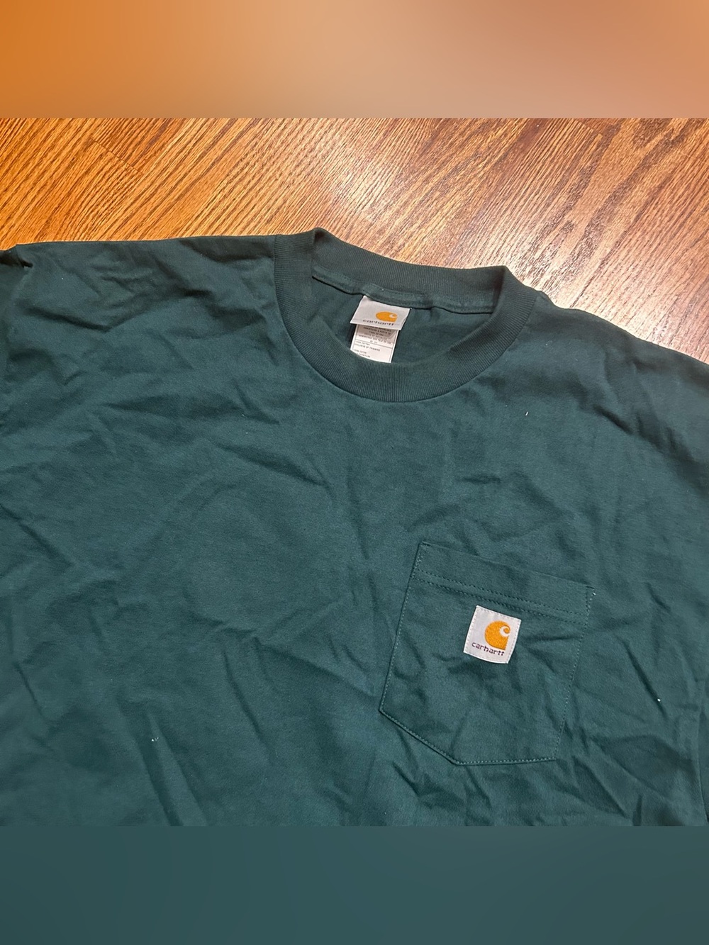 VTG Carhartt MENS XL K87 HTG ‘Hunter Green Short Sleeve Pocket T-Shirt Y2K Rare